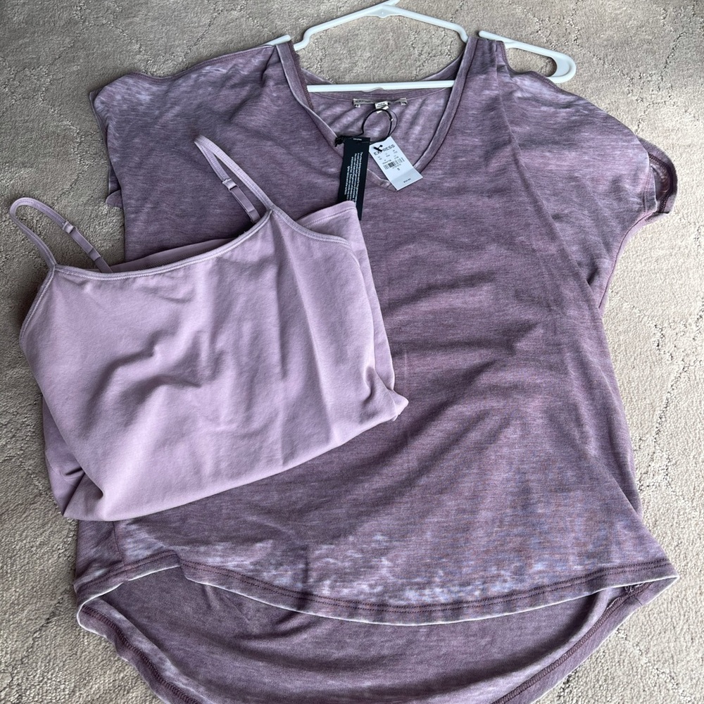 Express One Eleven cold shoulder top and tank set